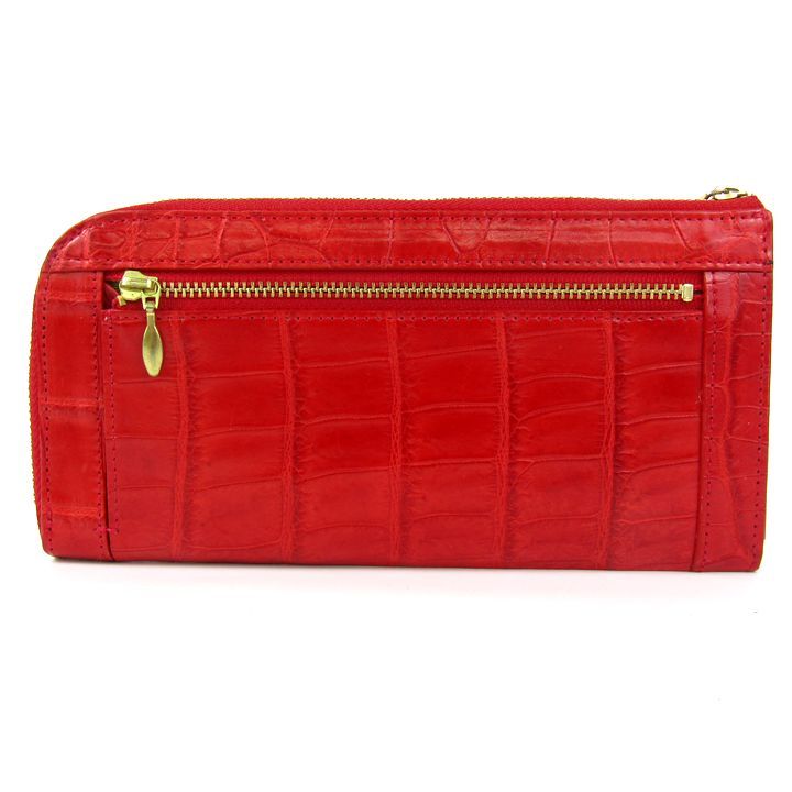 Falchi NEWYORK ファルチニューヨーク クロコダイル 長財布 赤色 Falchi NEWYORK ファルチニューヨーク クロコダイル 長財布 赤色