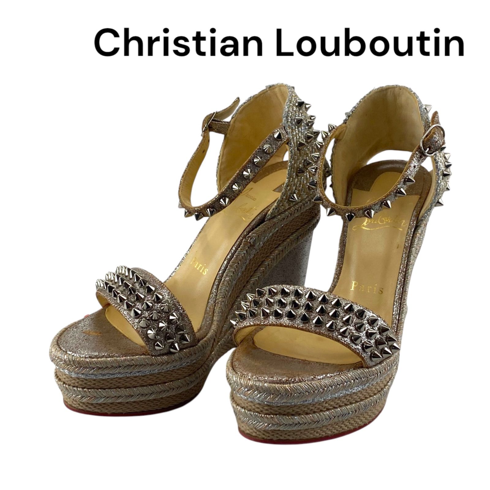 クリスチャンルブタン Christian Louboutin スタッズ サンダル 36、23 クリスチャンルブタン Christian Louboutin スタッズ サンダル 36、23