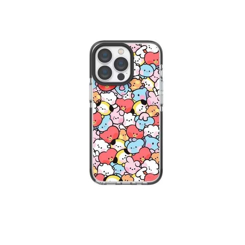 新品　FISHLUCK BTS 携帯カバー iphone用ケース TPU かわいい 面白い BTS ヨッ！ TPU クリアソフトケース iPhone対応 iPhone 14 B