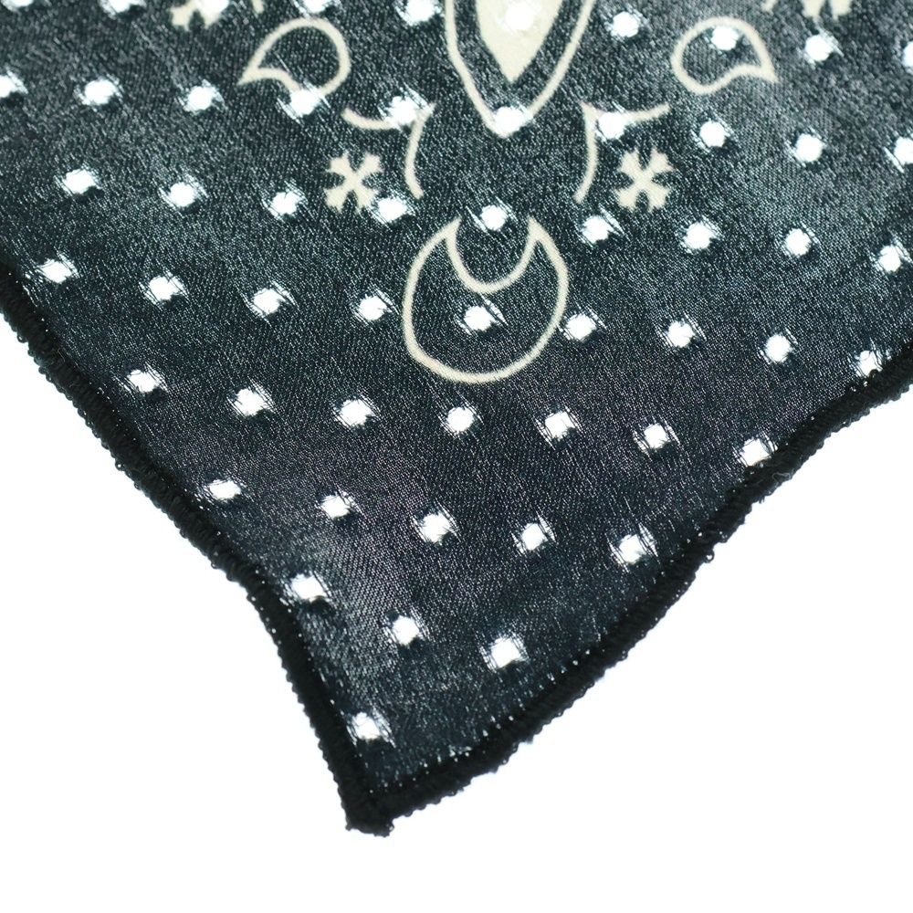  CHROME HEARTS クロムハーツ CHプラス ペイズリー柄 バンダナ スカーフ ブラック その他 小物