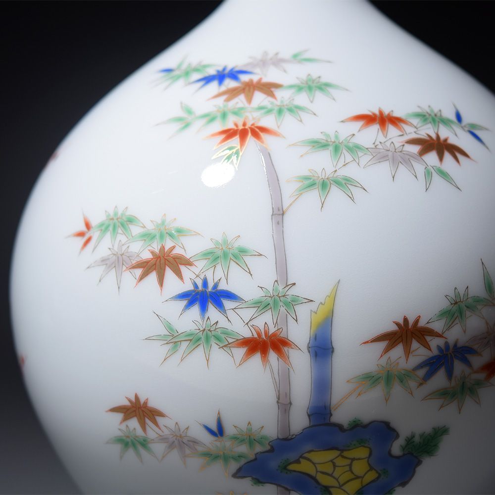 有田焼 深川製磁 宮内庁御用達 松竹梅 花瓶 花入れ 花生け 手作り 日本製 有田焼 深川製磁 宮内庁御用達 松竹梅 花瓶 花入れ 花生け