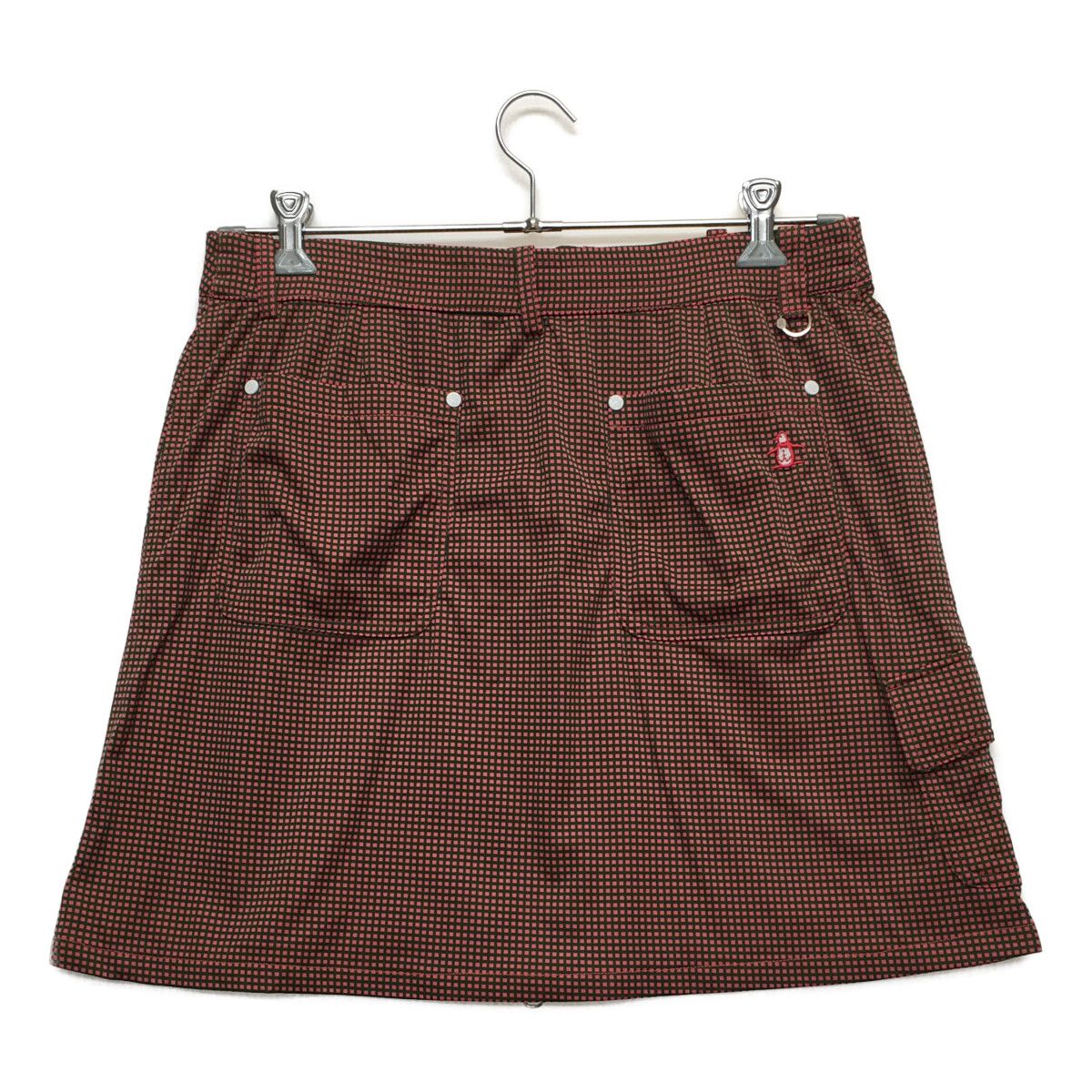 Munsingwear - coco 中古 マンシングウェア Munsing wear レディース スカート 3L ピンク×カーキ ダブルジップ 裏地メッシュ チェック 中古 レディース マンシングウェア Munsing wear スカート 3L