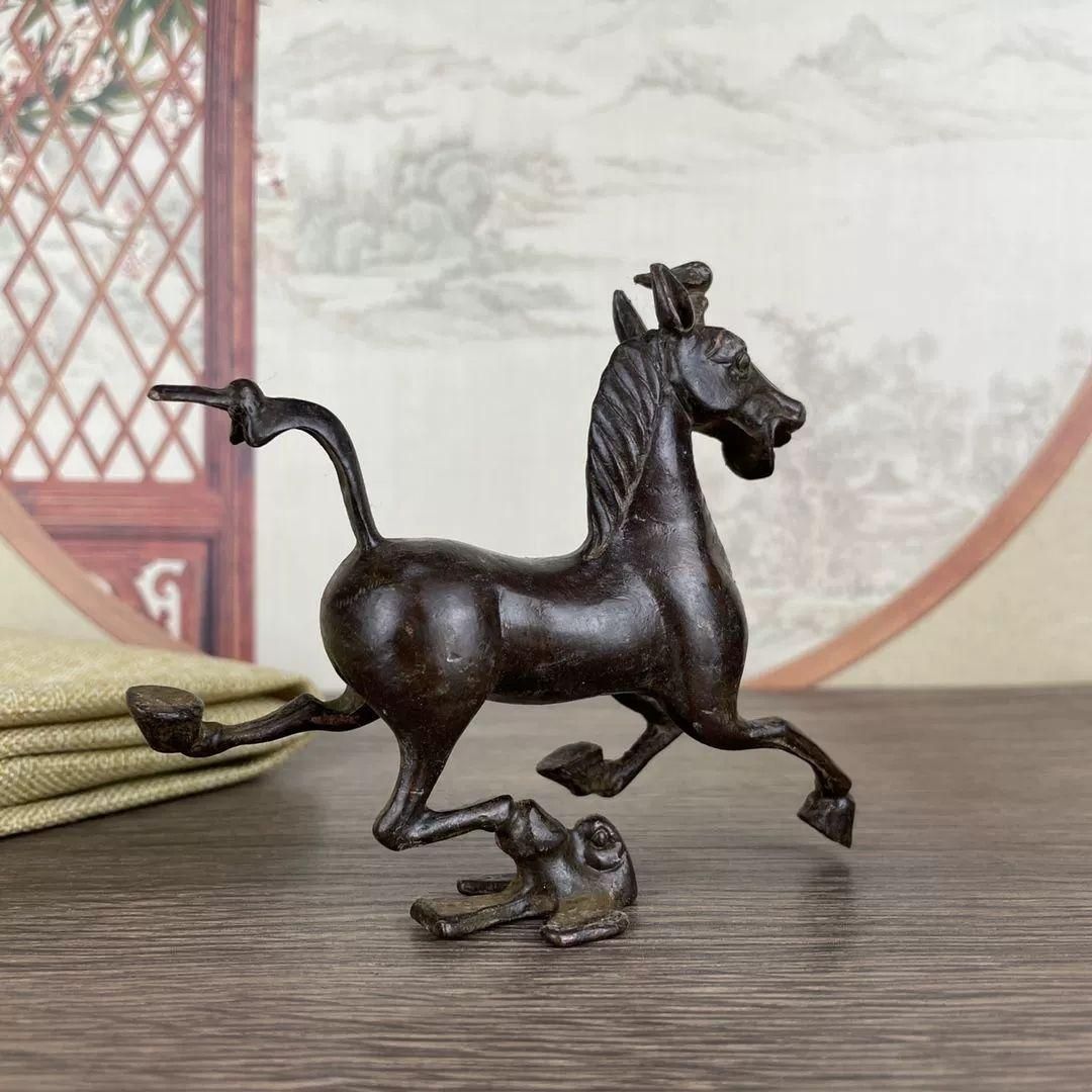 銅器 馬踏飛燕 茶道具 机 玄関 事務室 装飾品 工芸品 置物 銅製 馬