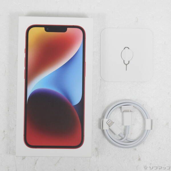 中古品〕 iPhone14 128GB プロダクトレッド MPV93J／A SIMフリー【295