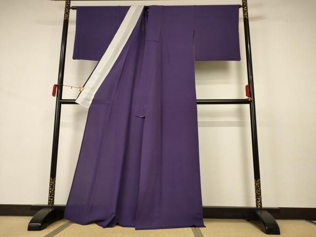 平和屋着物 夏物 色無地 絽 濃鼠色 正絹 AABB6710jd