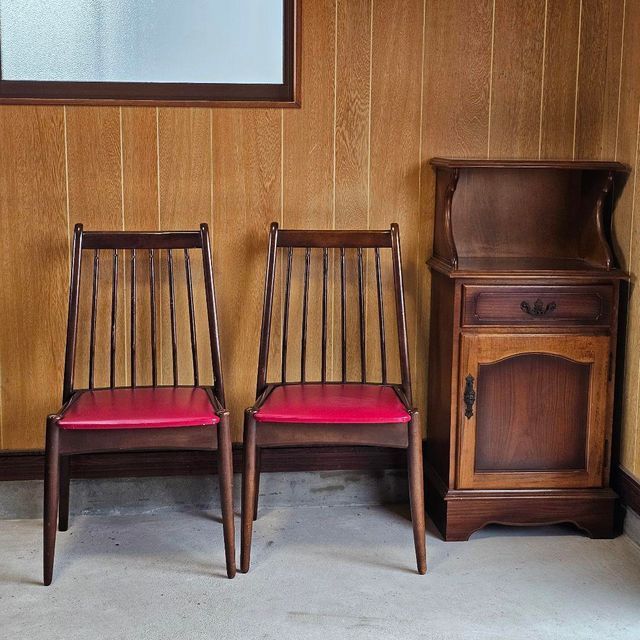 ヴィンテージ KOSUGA コスガ 木製 ダイニングチェア 2脚セット