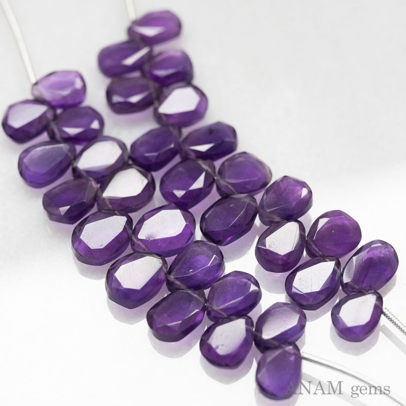 アフリカン アメジスト MOMO花スライスカット ビーズ