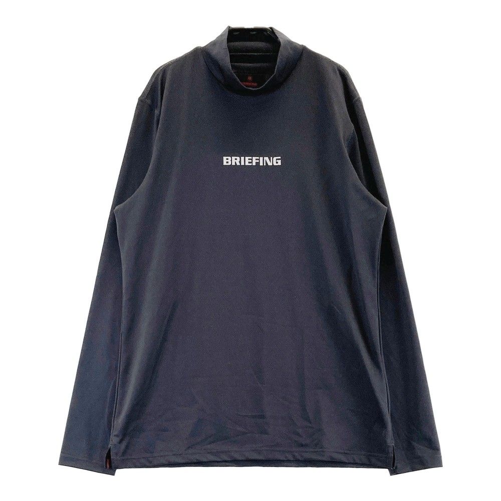 サイズ M BRIEFING GOLF ブリーフィング モックネック 長袖Tシャツ プリント グレー系 240101437589 ゴルフウェア メンズ ストスト