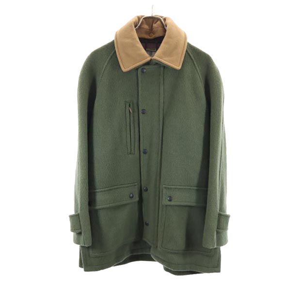 アクアスキュータム 長袖 ウール100％ ジャケット M カーキ系 Aquascutum メンズ 古着 【231024】
