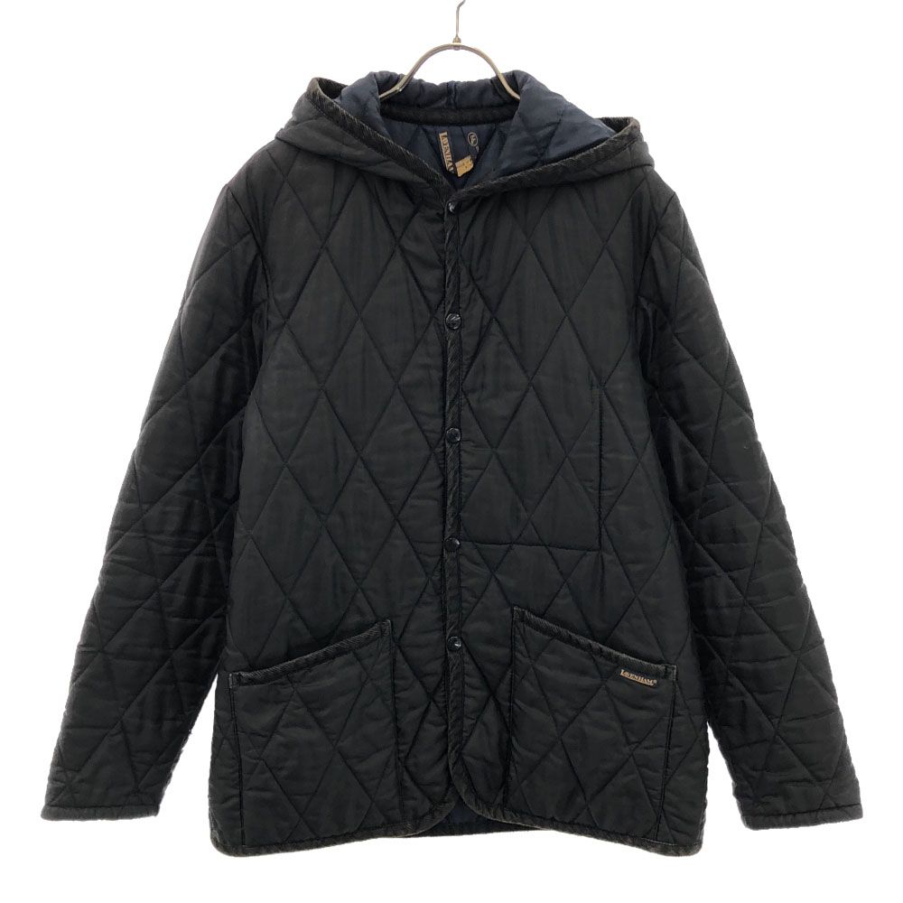 LAVENHAM ブラック キルティングジャケット 紛らわしい フード付き 38