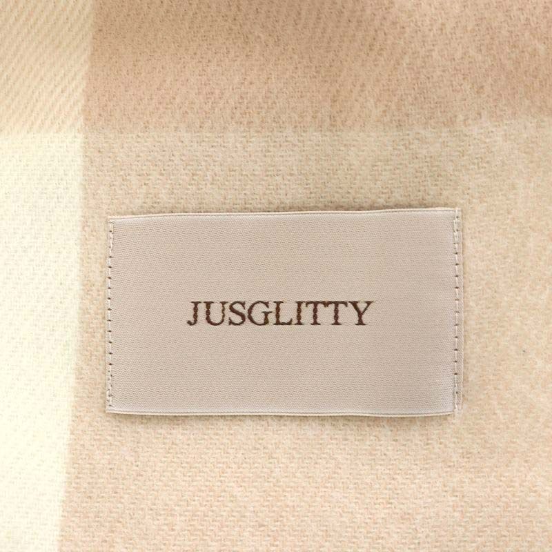 ジャスグリッティー JUSGLITTY 22AW チェックフリンジマフラー