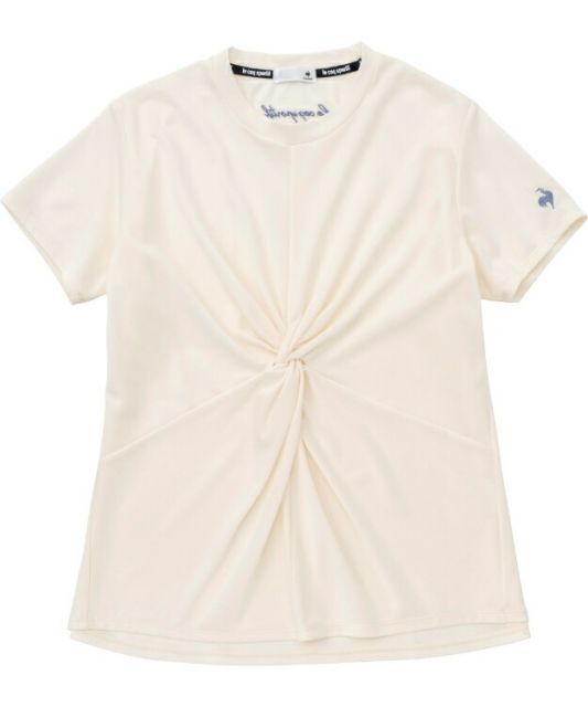 le coq sportif ルコック スポットレス 半袖ツイストシャツ ホワイト S QMWWJA02 WH | 衣類 服 ウエア トップス Tシャツ 半袖 ハーフスリーブ はっ水 ツイスト UVカット ストレッチ ドレープ性 デイリ