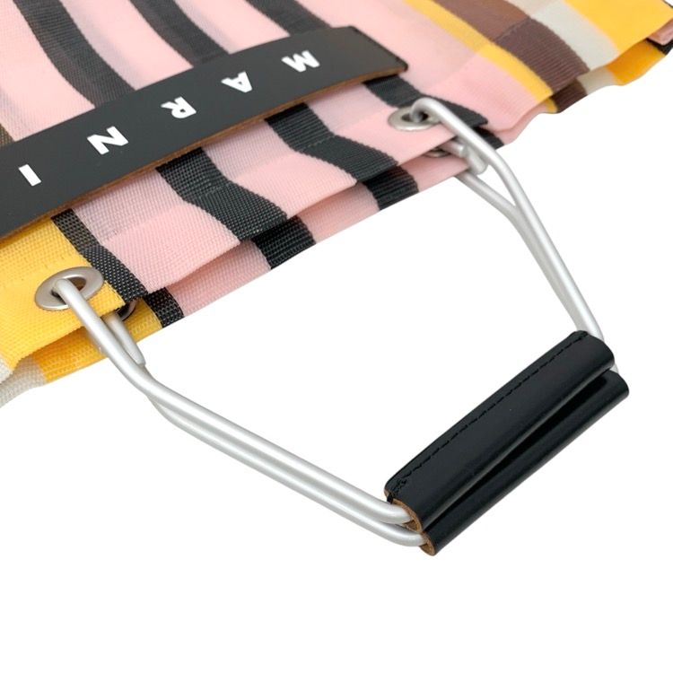 MARNI MARKET マルニ マーケット フラワーカフェ ストライプ バッグ