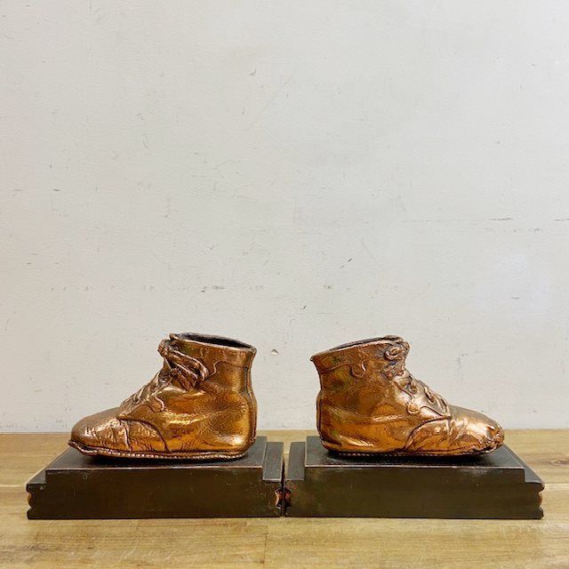 アメリカ ヴィンテージ ブックエンド ベビーシューズ インテリア 店舗