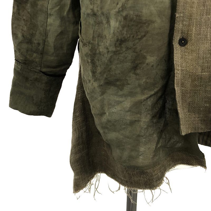 Ziggychen シャツ44 ELONGATED COLLAGE SHIRT