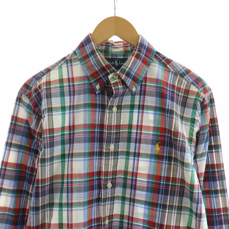 ラルフローレン RALPH LAUREN ボタンダウンシャツ チェック 長袖 M 