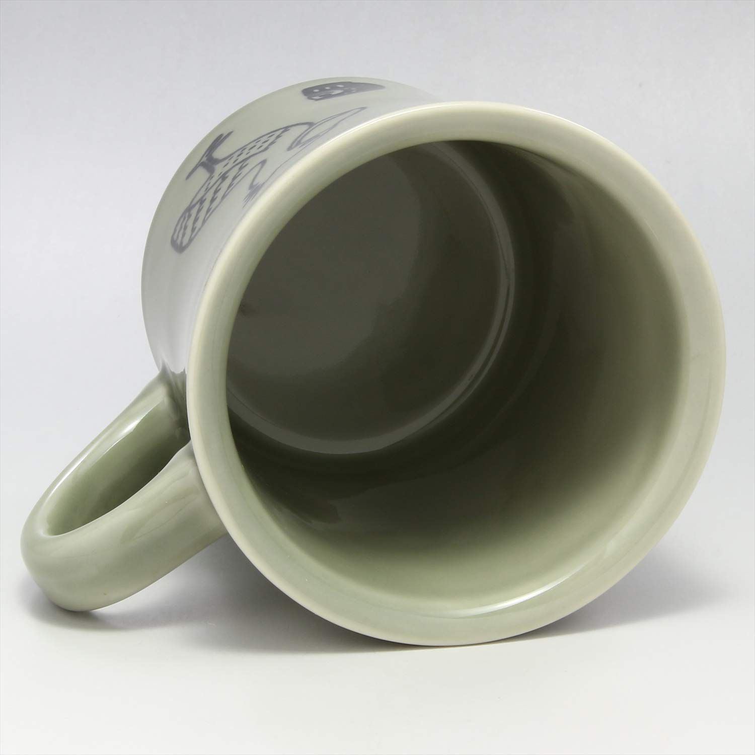 美濃焼 マグカップ だるまとハシビロコウ 280ml グレー かわいい ハシビロコウ グッズ 鳥 食器 人間用 食洗機対応 K13303 SKLAD-KIRPICHA_RU