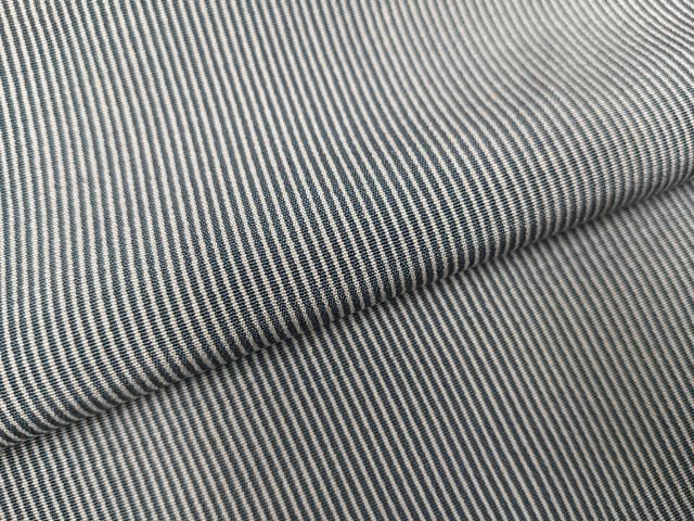 平和屋着物○江戸小紋 作家物 万筋 白色×灰青色 正絹 逸品