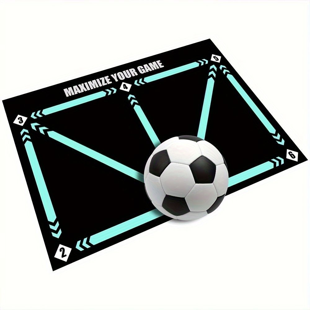 サッカー フットボール トレーニングマット プラクティス 練習 自主練習 室内 スキル向上 俊敏性 技術 スキルアップ レベルアップ ブラック ラテックス 滑り止め ボール付き