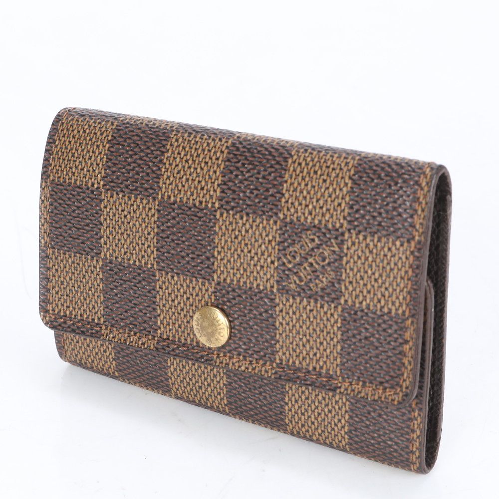 ルイヴィトン ダミエ ミュルティクレ6 レザー 6連 キーケース キーリング N62630 ブラウン カードケース メンズ レディース EBE CG16-10