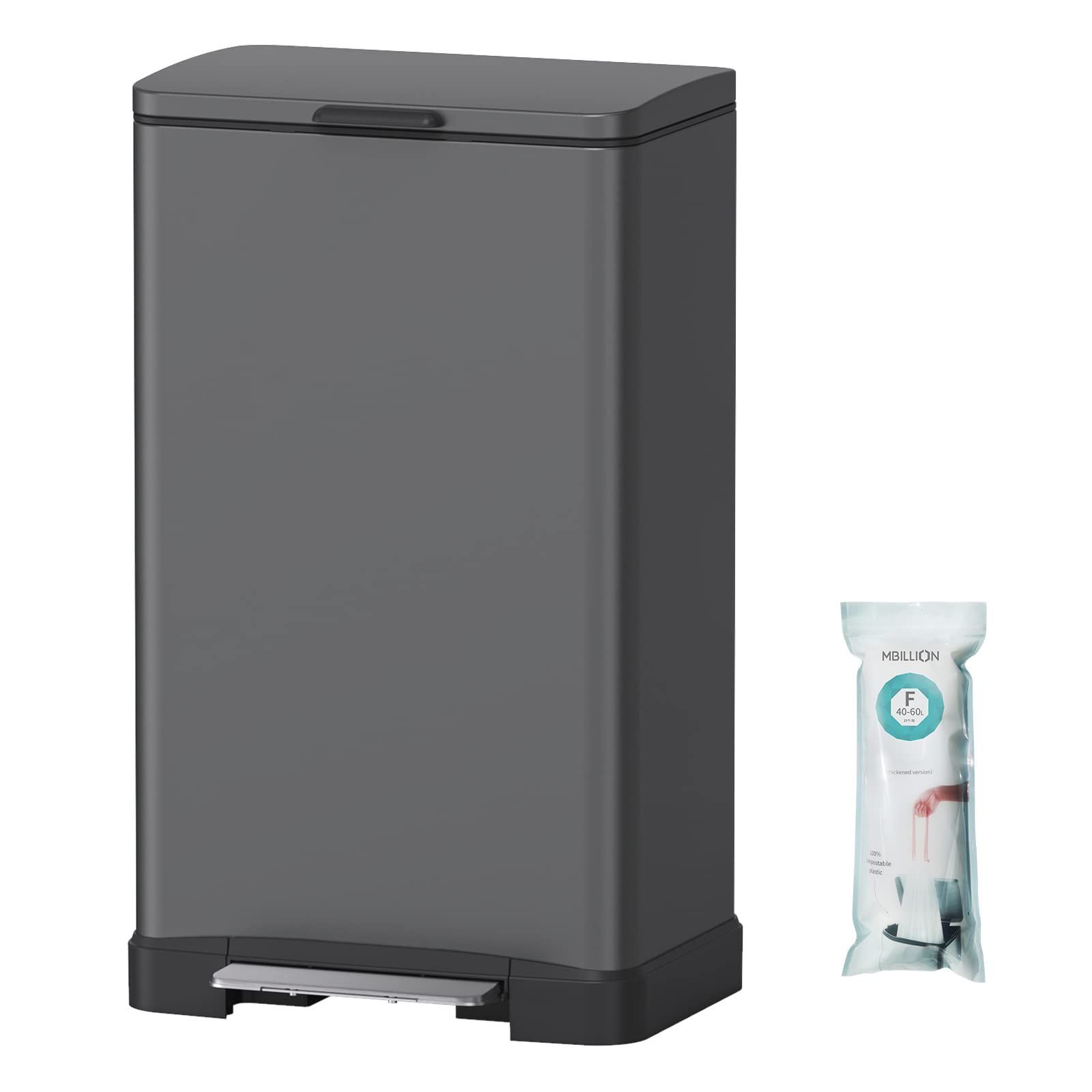 3つセット YAMAZEN フィレッテ fillete ブラック ゴミ箱45L 販売終了