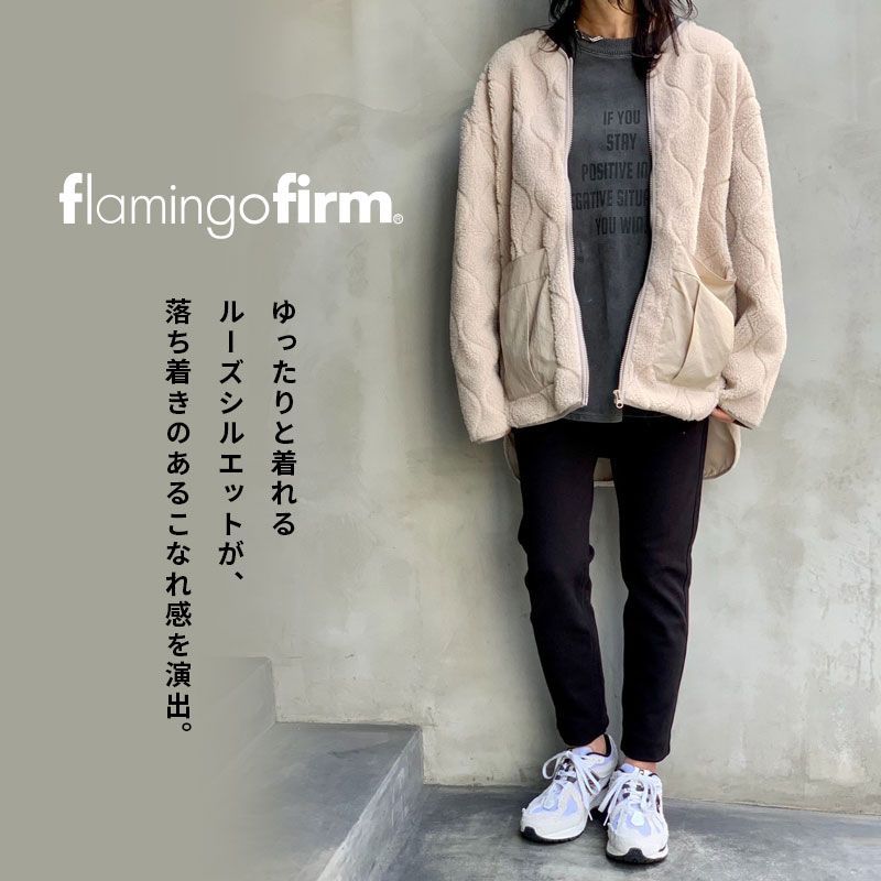 ノーカラーボアブルゾン flamingo firm フラミンゴファーム 150265 