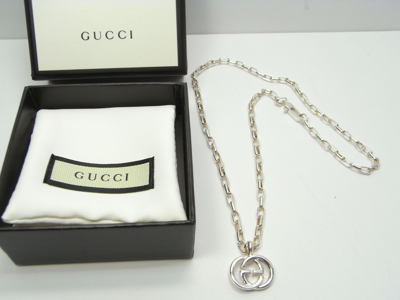 極美品‼️GUCCI インターロッキングネックレスL GUCCI(グッチ) インターロッキングネックレス シルバー｜【公式