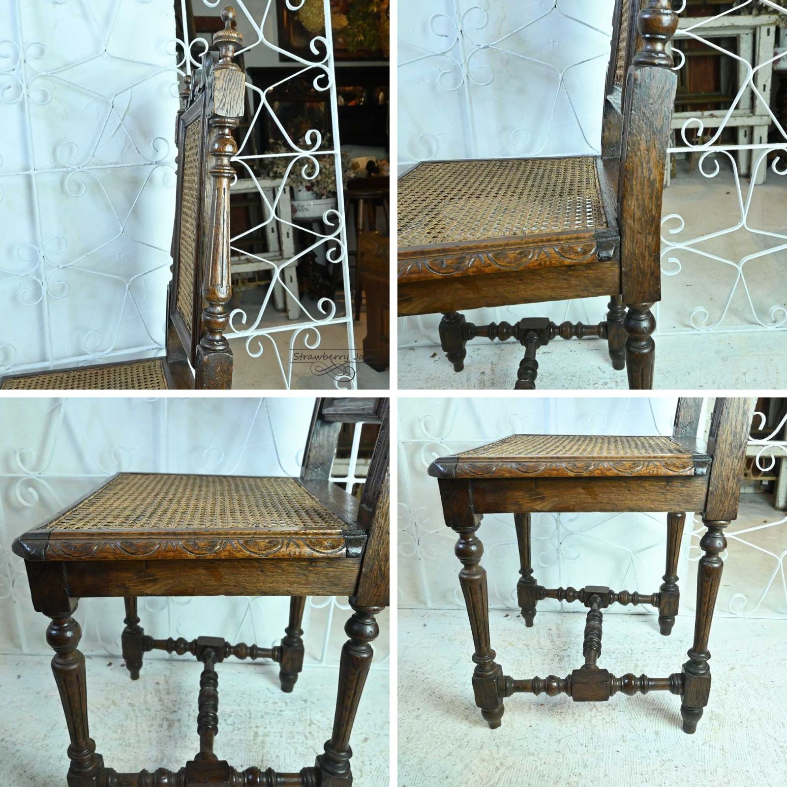 L3705-211 英国アンティーク ケインバックチェア ヴィクトリアン