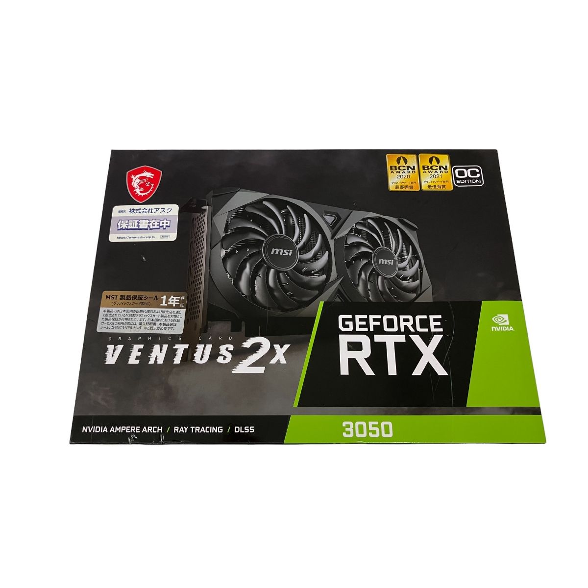MSI GEFORCE RTX 3050 VENTUS 2X 8G OC グラフィックボード 中古 O9143204