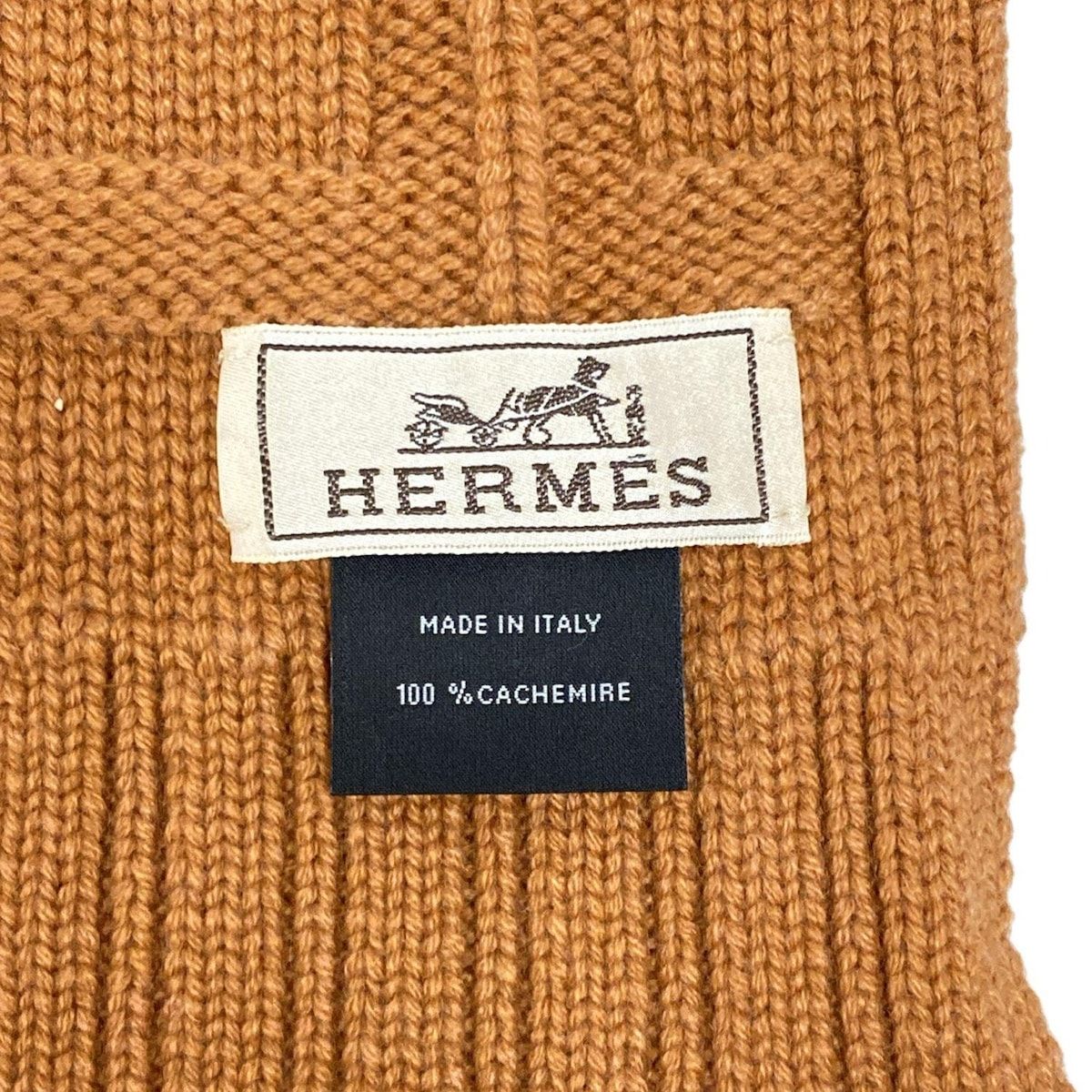 HERMES エルメス マフラー - ブラウン カシミヤ