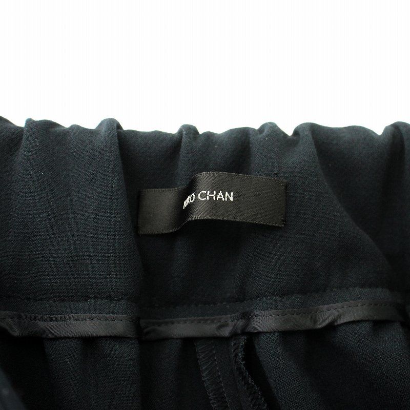 YOKOCHAN ヨーコチャン ハイウエストラップパンツ 40 ブラック 中古・古着通販】YOKO CHAN (ヨーコチャン) ハイウエストラップパンツ