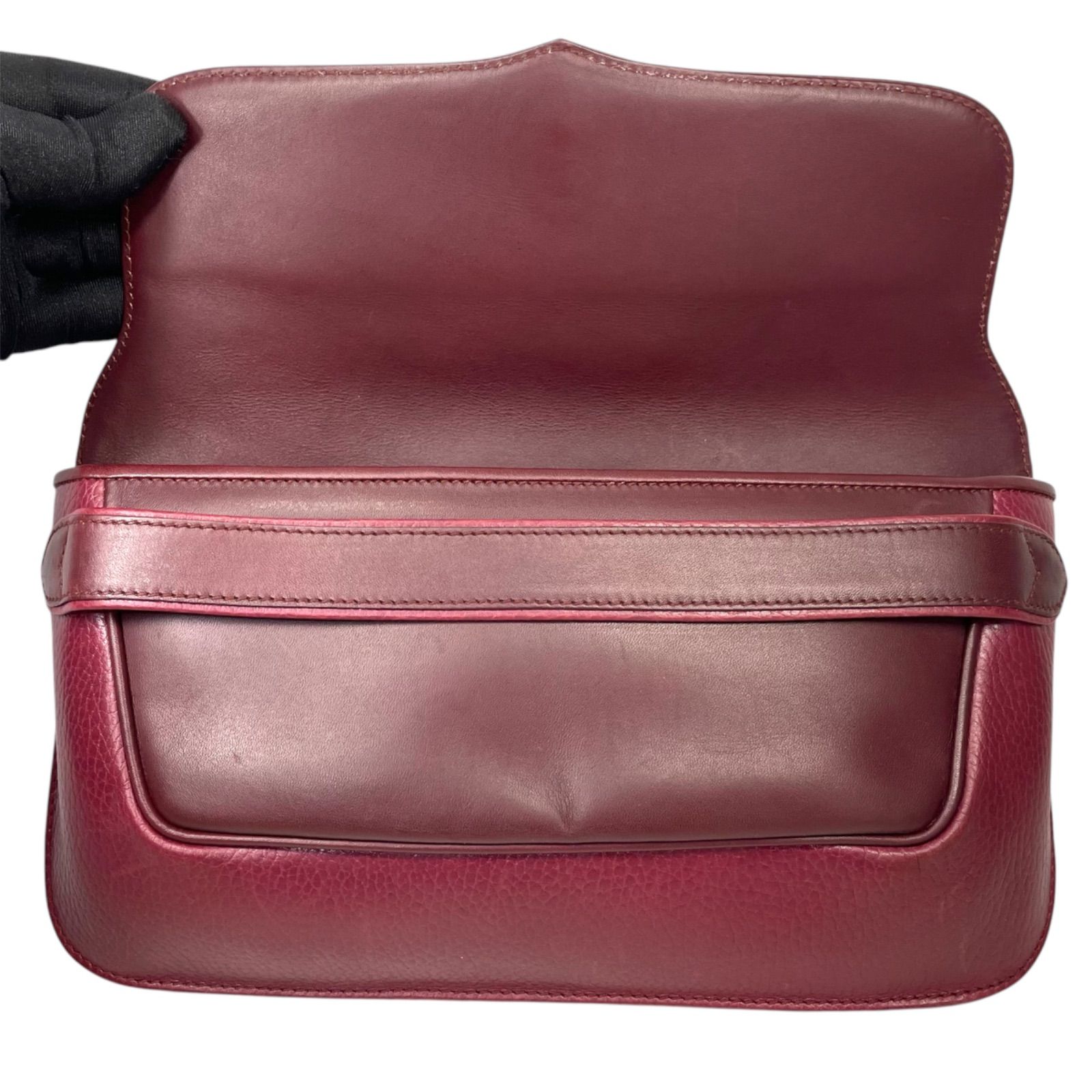 極美品 ギャラ付き カルティエ クラッチバッグ マストライン ボルドー