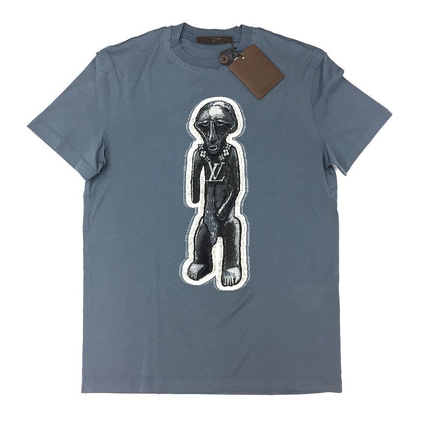 LOUIS VUITTON チャーム付Tシャツ 洗練カジュアル☆LOUIS VUITTON☆LVチャーム付きTシャツ (Louis