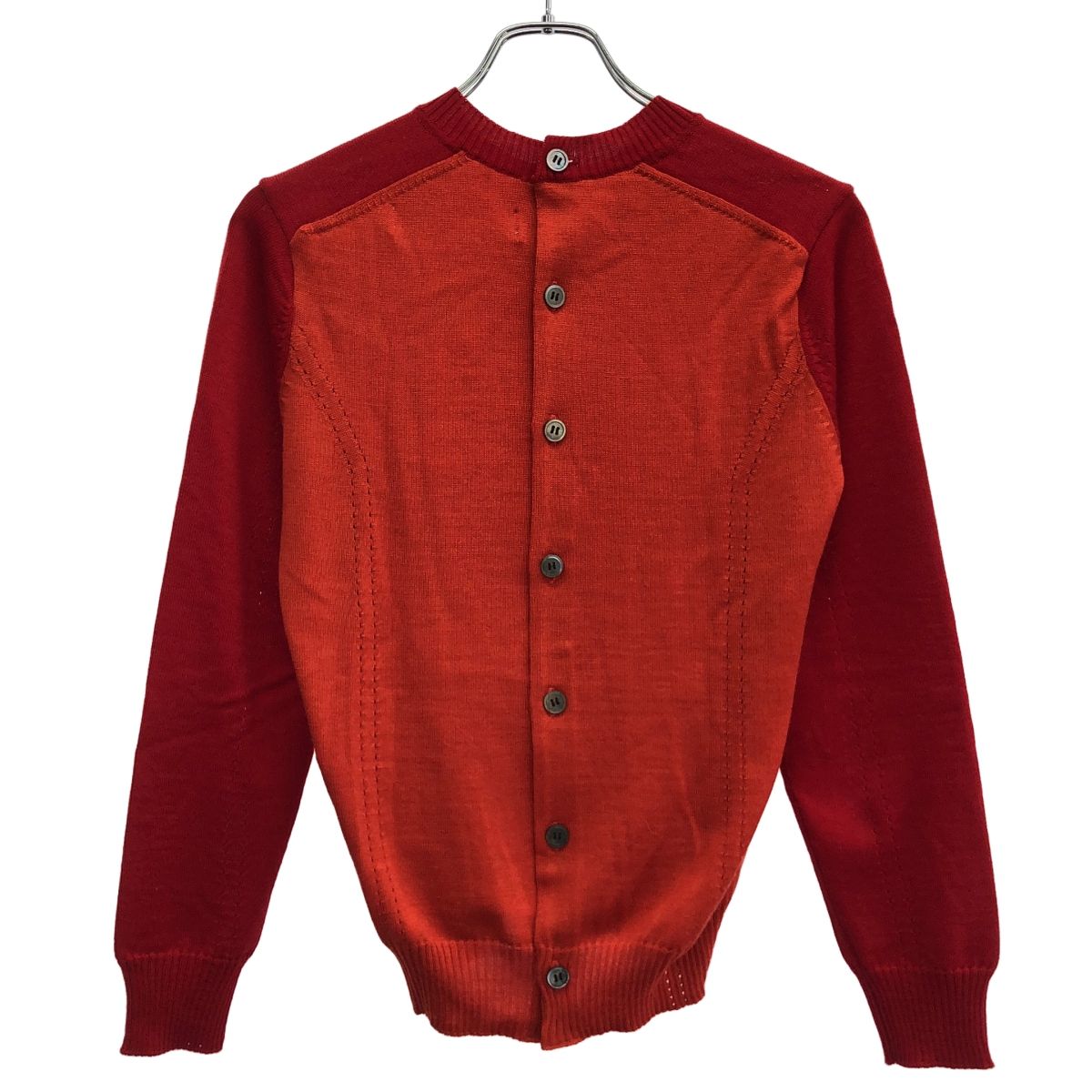 tao COMME des GARCONS タオ コムデギャルソン 22AW 梳毛天竺コンビネーションニットカットソー TJ-N036 レッド S