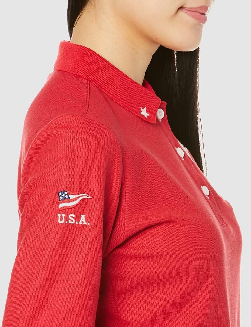 25894 [マンシングウェア] 秋冬モデル ゴルフ 長袖シャツ Lサイズ 赤