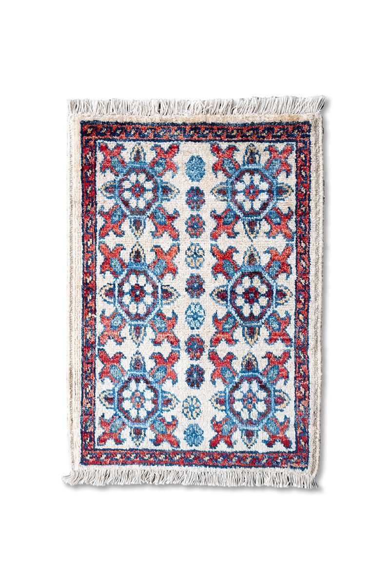 未使用品　60 x 42cm　00s SMALL RUG by Trukmen　トライバルラグ アフガンラグ トルクメン ペルシャ絨毯