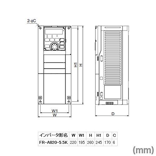  三菱電機 FR-A 820-5.5 K-1 番 K インバータ 三相200 V モータ容量5.5 kw NN ケーブル シールド オーディオ機器