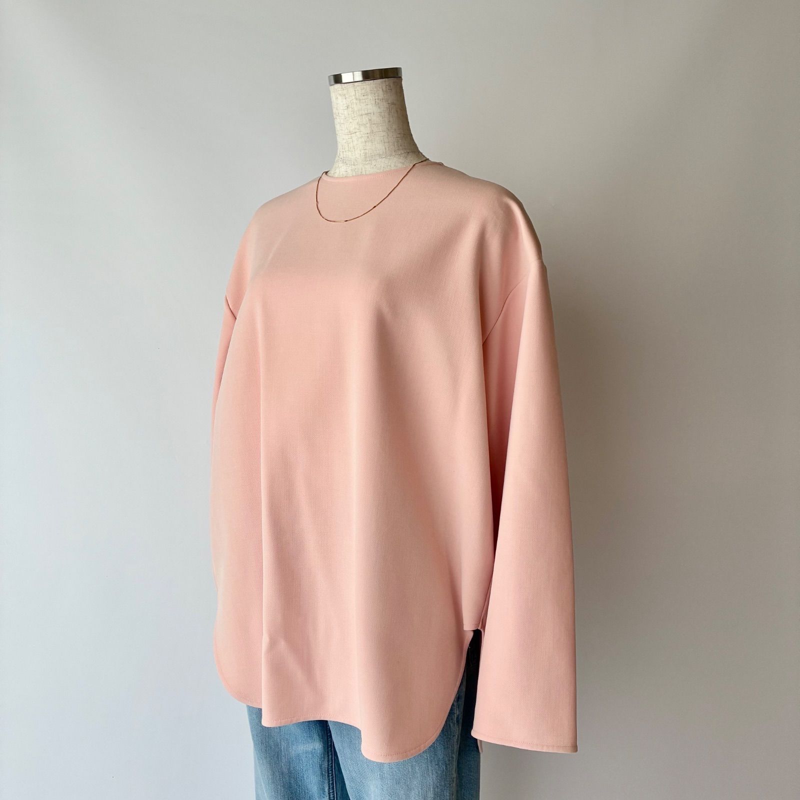 23SS / yori / ヨリ / ダブルクロスTeeブラウス / ピンク