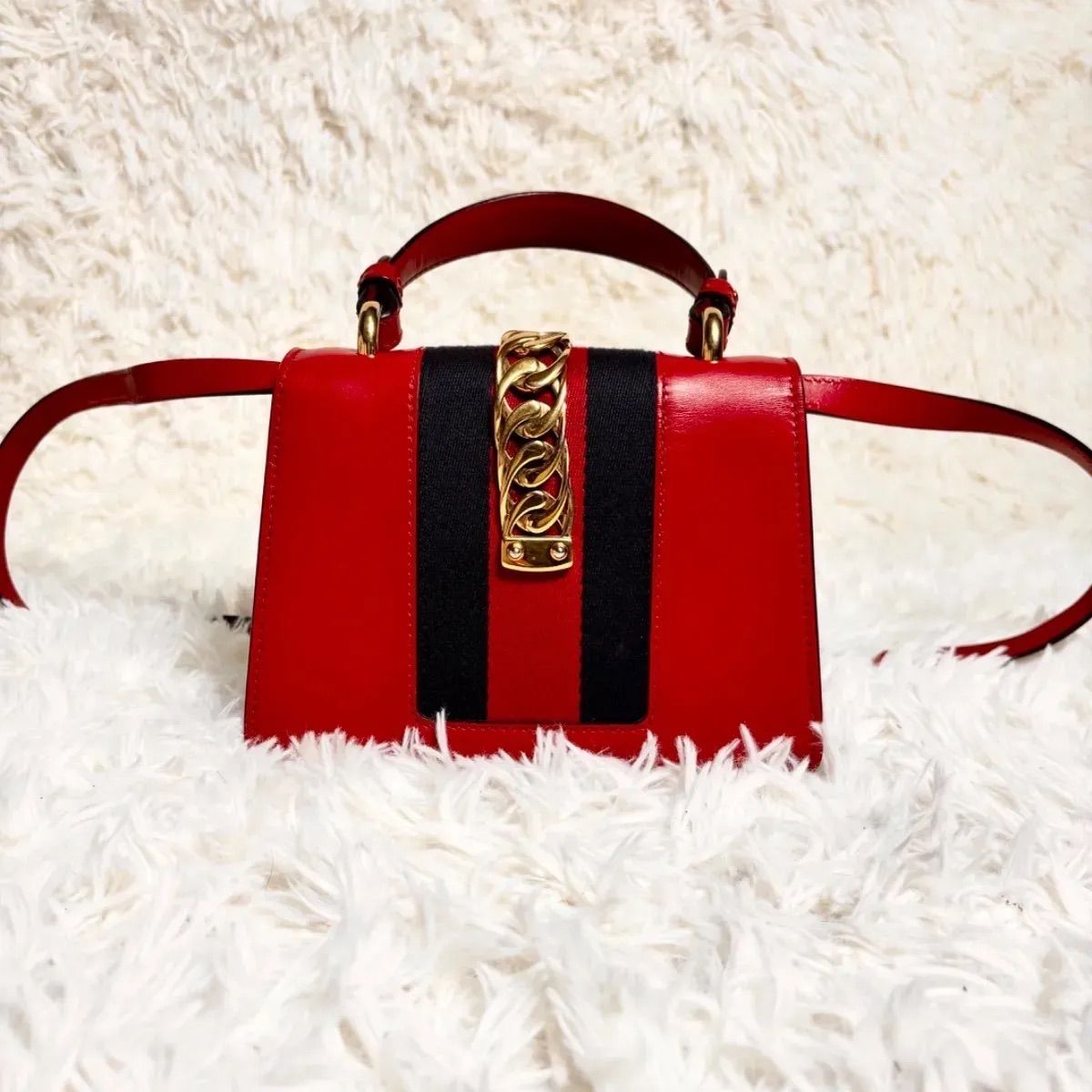 美品】グッチ GUCCI シルヴィ 2WAY ショルダーバッグ ハンドバッグ 