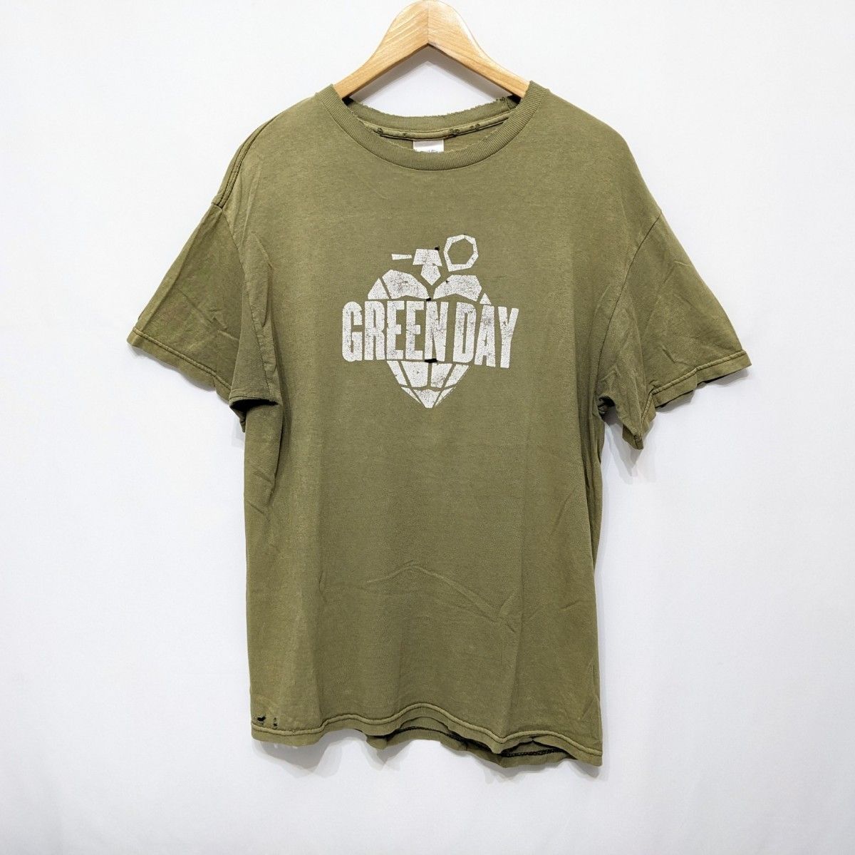 00s GREENDAY グリーンデイ 半袖Tシャツ American Idiot Heart Grenade ハート 手榴弾 バンドT M メキシコ製 TENNESSEE RIVER