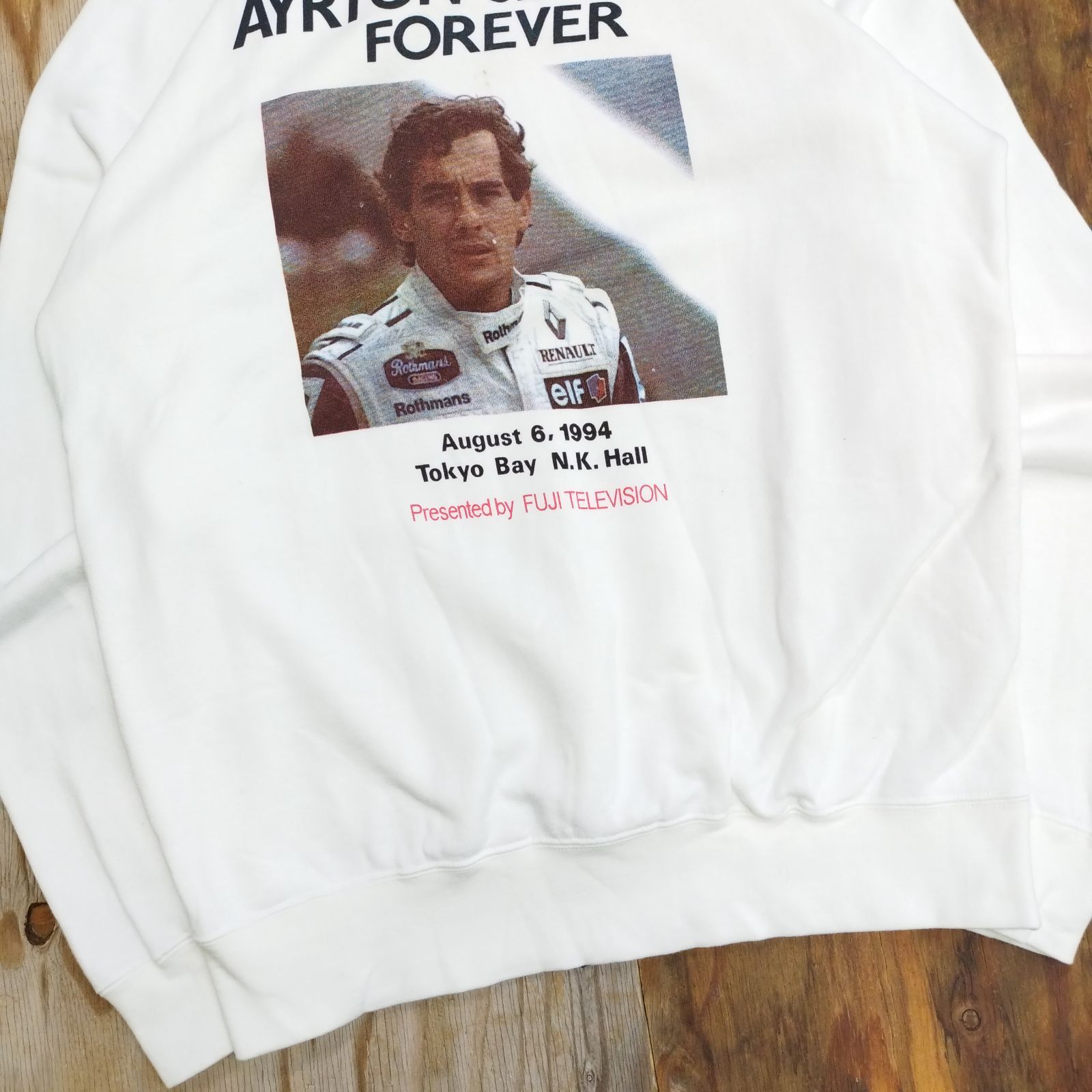 美レア品　アイルトン セナ イベント スウェット 90s アイルトンセナのスウェット。 音速の貴公子と呼ばれたF-1