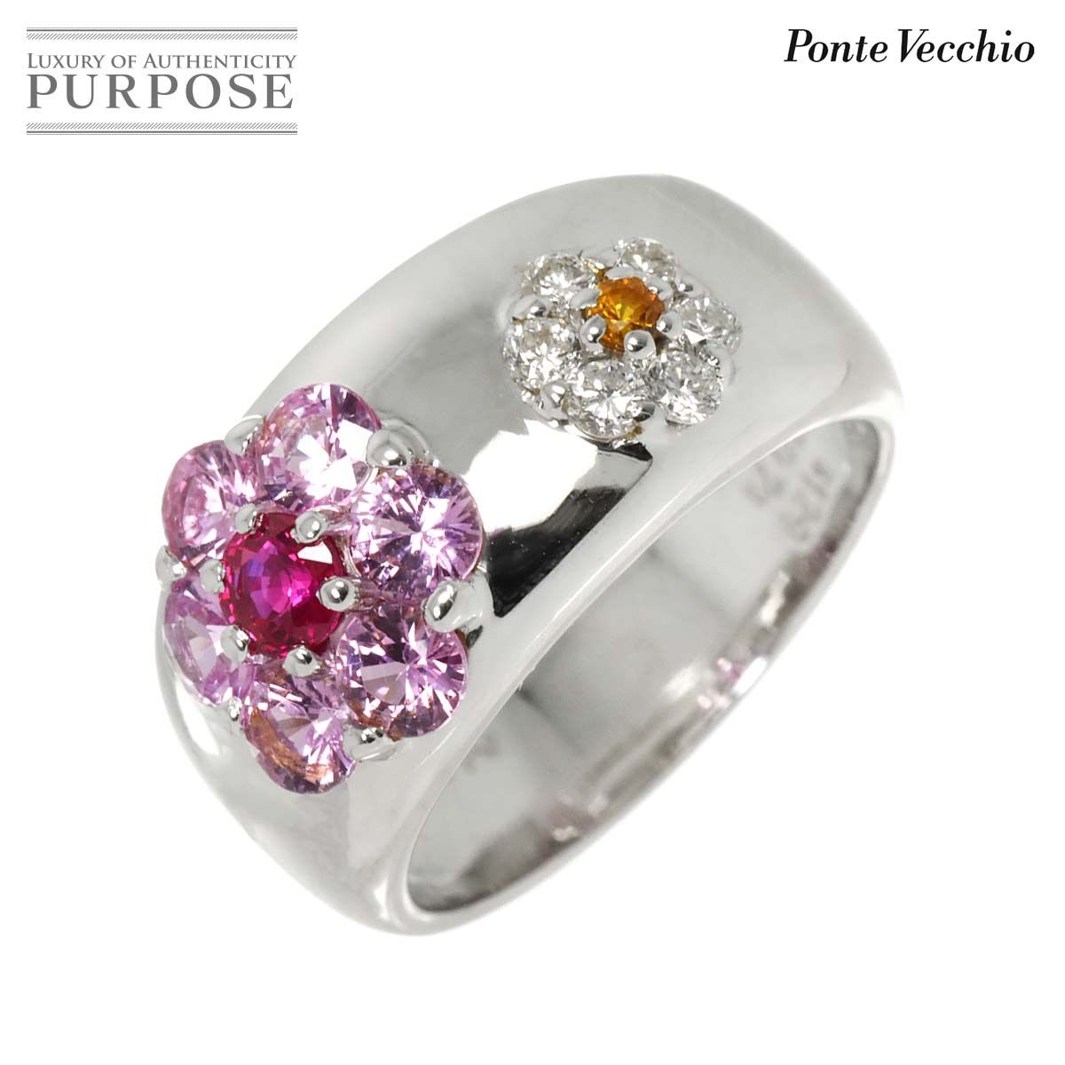 ポンテヴェキオ 　K18　サファイヤ0.55ct　ダイヤ0.58ct　13.5号 Ponte Vecchio - ポンテヴェキオ Ponte Vecchio 13.5号 リング