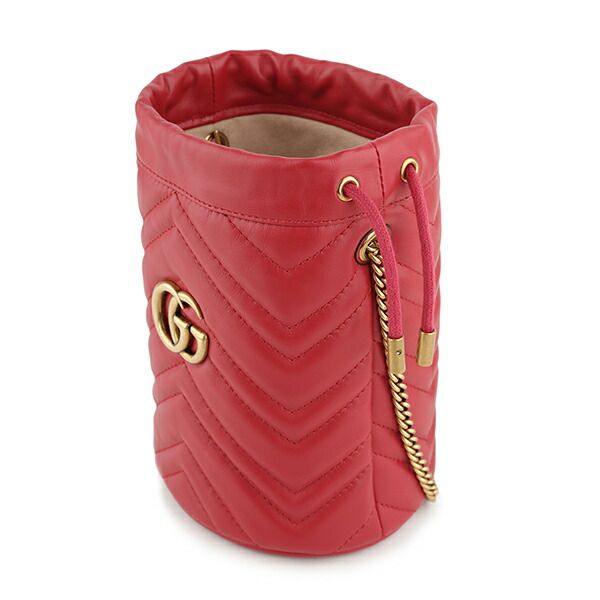 タイムセール☆GUCCI★GGマーモントカメラバッグ・レッド 新品 グッチ GUCCI ショルダーバッグ GGマーモント レッド