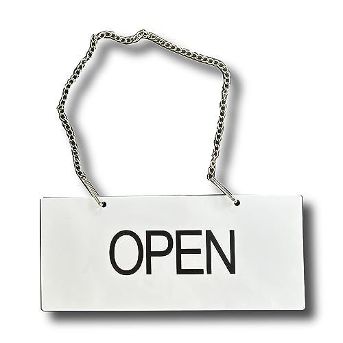 23×10CMーホワイトーA Seagron オープンクローズ看板 open close 札 プレート アクリル製 23×10CMーホワイトーA