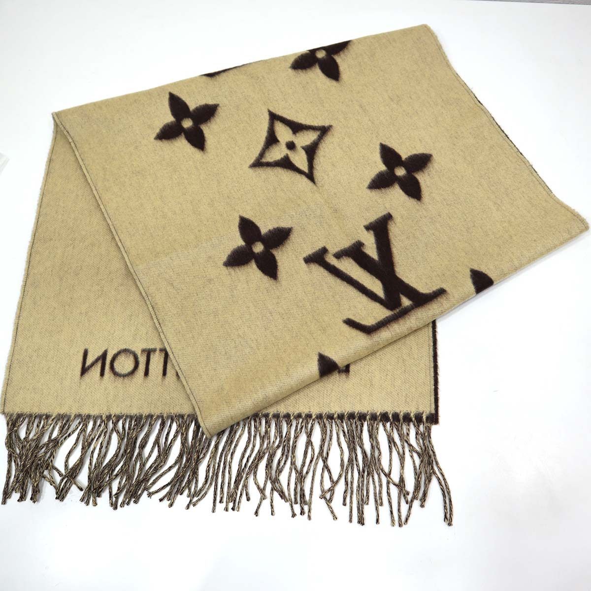 LOUIS VUITTON カシミヤマフラー エシャルプレイキャビック LOUIS