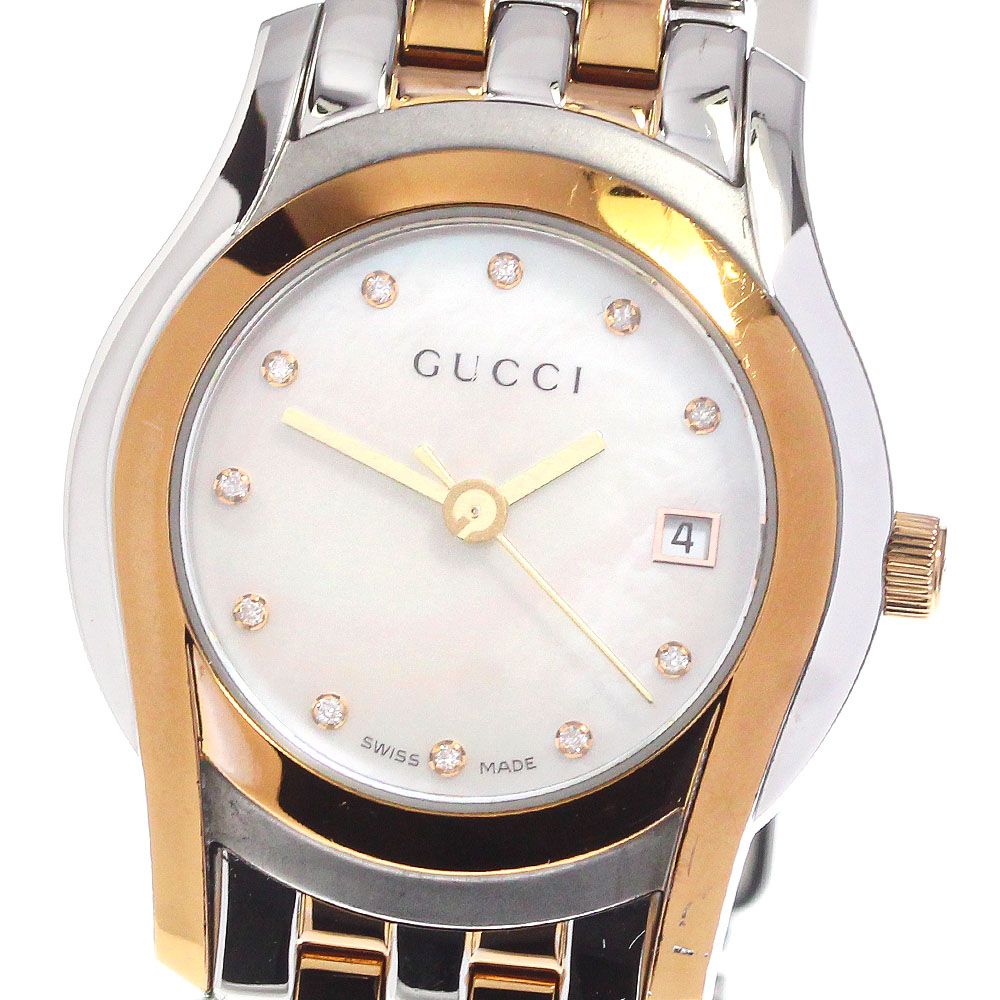 好評再入荷】 ヤフオク! - GUCCI 5500L グッチ レディース 27mm グレー