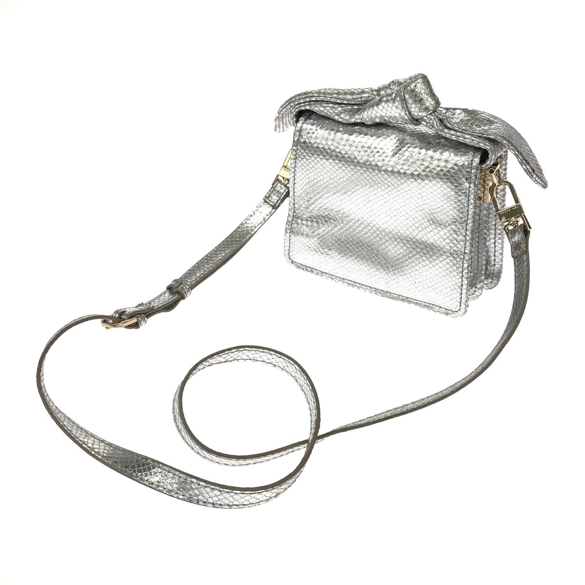 良好 TED BAKER テッドベイカー ショルダーバッグ シルバー