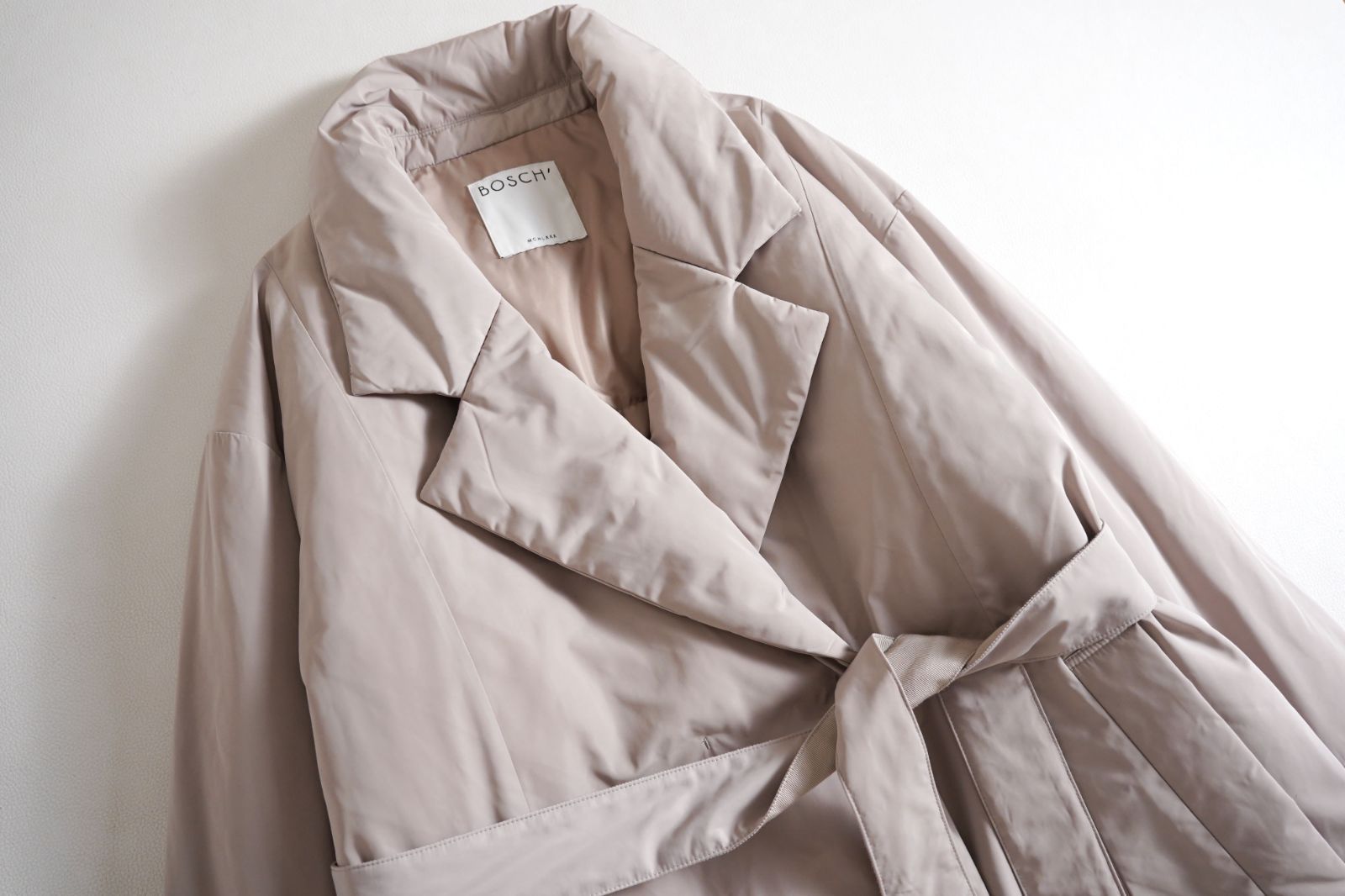 714y*美品 BOSCH ボッシュ ダウン ガウンコート ベージュ 36 - メルカリ