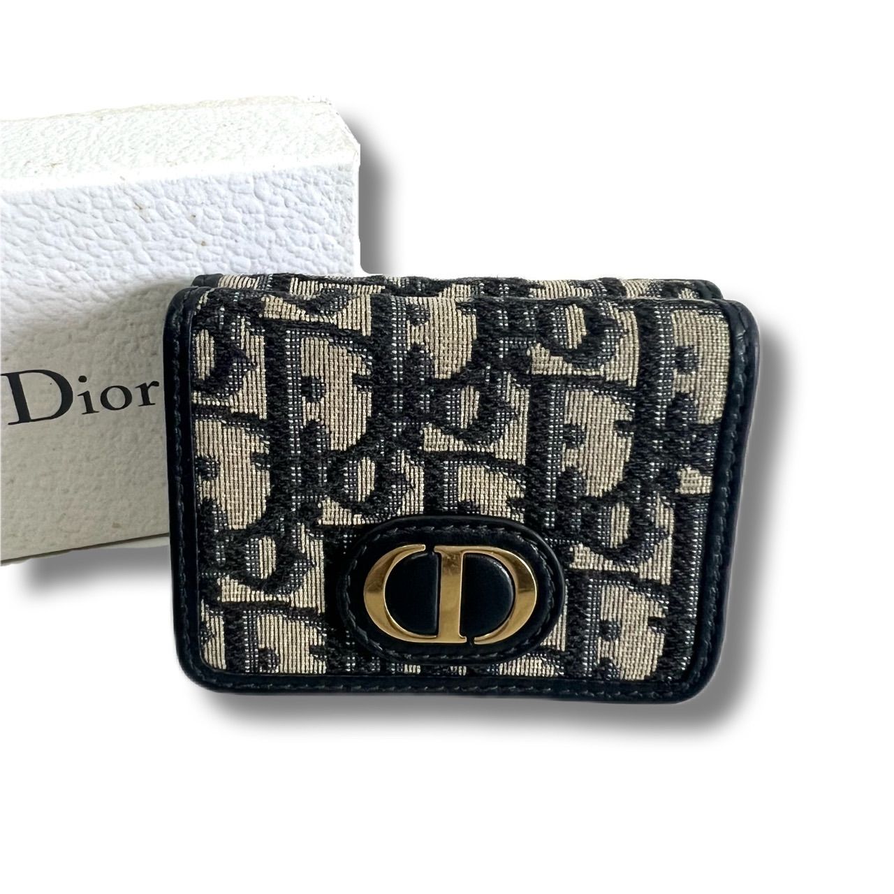 Dior クリスチャンディオール 三つ折り財布 CDロゴ トロッター 