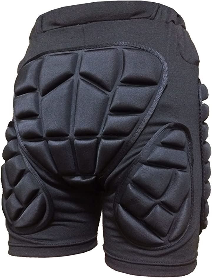 JOLIESPORTS スノーボード ケツパッド ヒッププロテクター ヒップパッド メンズ レディース XS( ブラック，  X-Small)